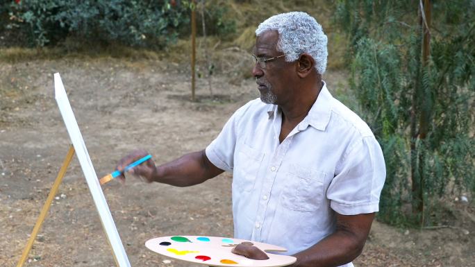 高级黑人绘画画作郊外作家