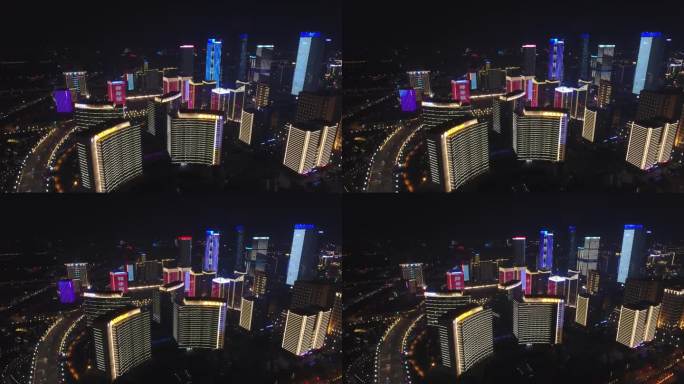 西安高新区CBD航拍4k