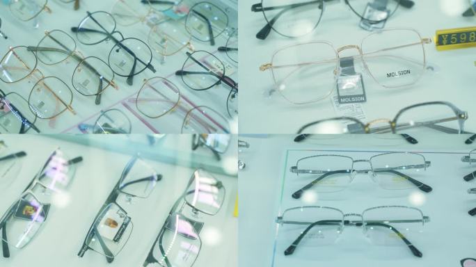 4K 眼镜店 柜台选购眼镜