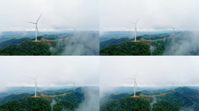 国家电网山顶大风车风力发电场