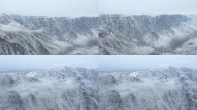 神农架雪景航拍4K