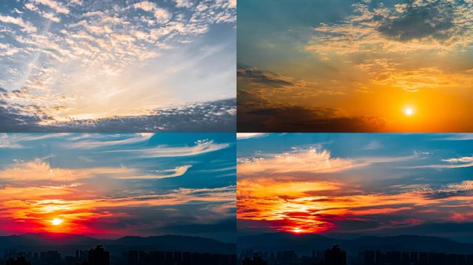 4K精美日落夕阳
