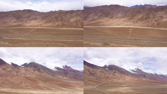 航拍新疆新藏公路行车自驾游