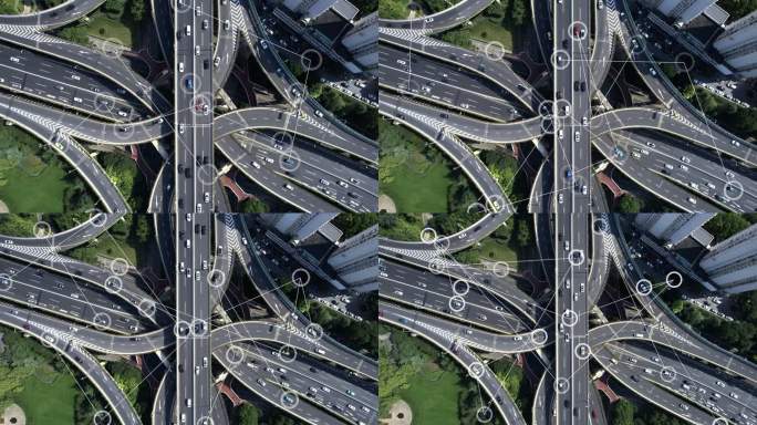 未来智能交通俯视图