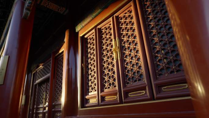 中式建筑窗户宫殿寺庙