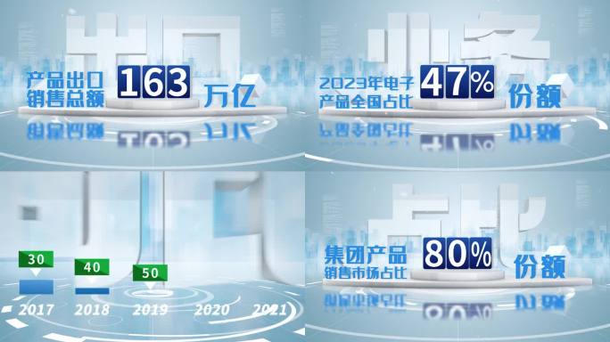 简洁企业科技数据展示ae模板