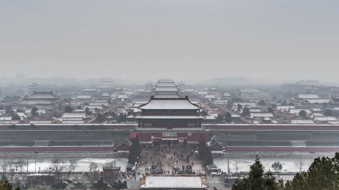 T/L MS HA紫禁城，白雪覆盖/中国北京