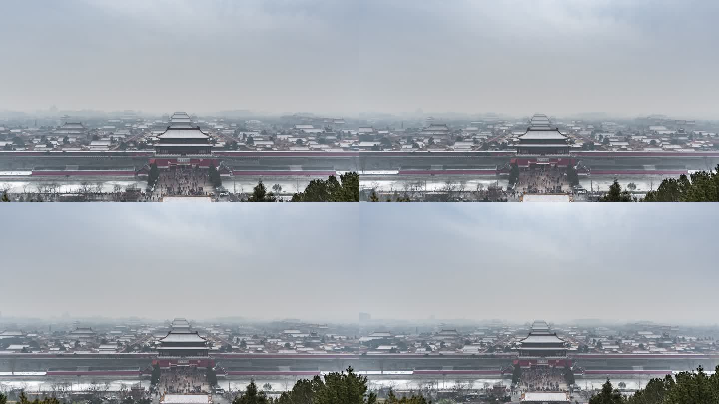 T/L WS HA ZO冬季紫禁城高角度视图/中国北京