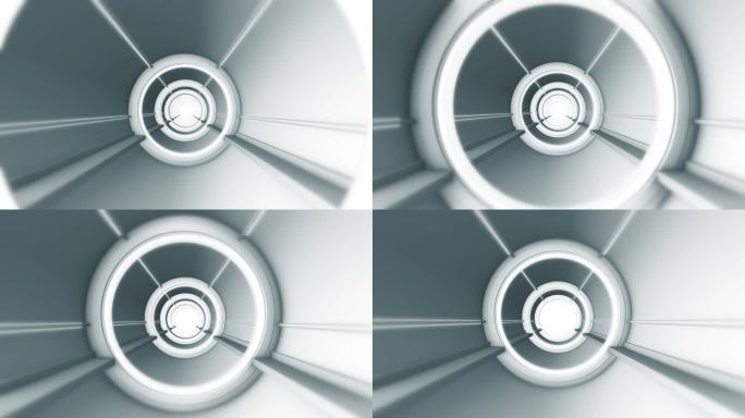 黑白简洁质感时空隧道穿梭视频素材