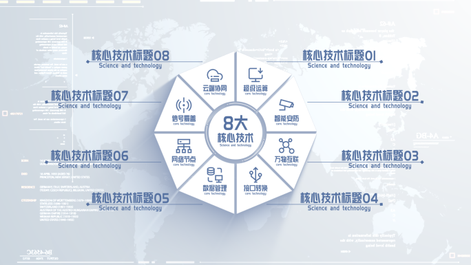 干净简洁白色环形分类