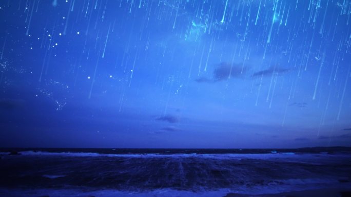 威海西海岸上的象限仪座流星雨