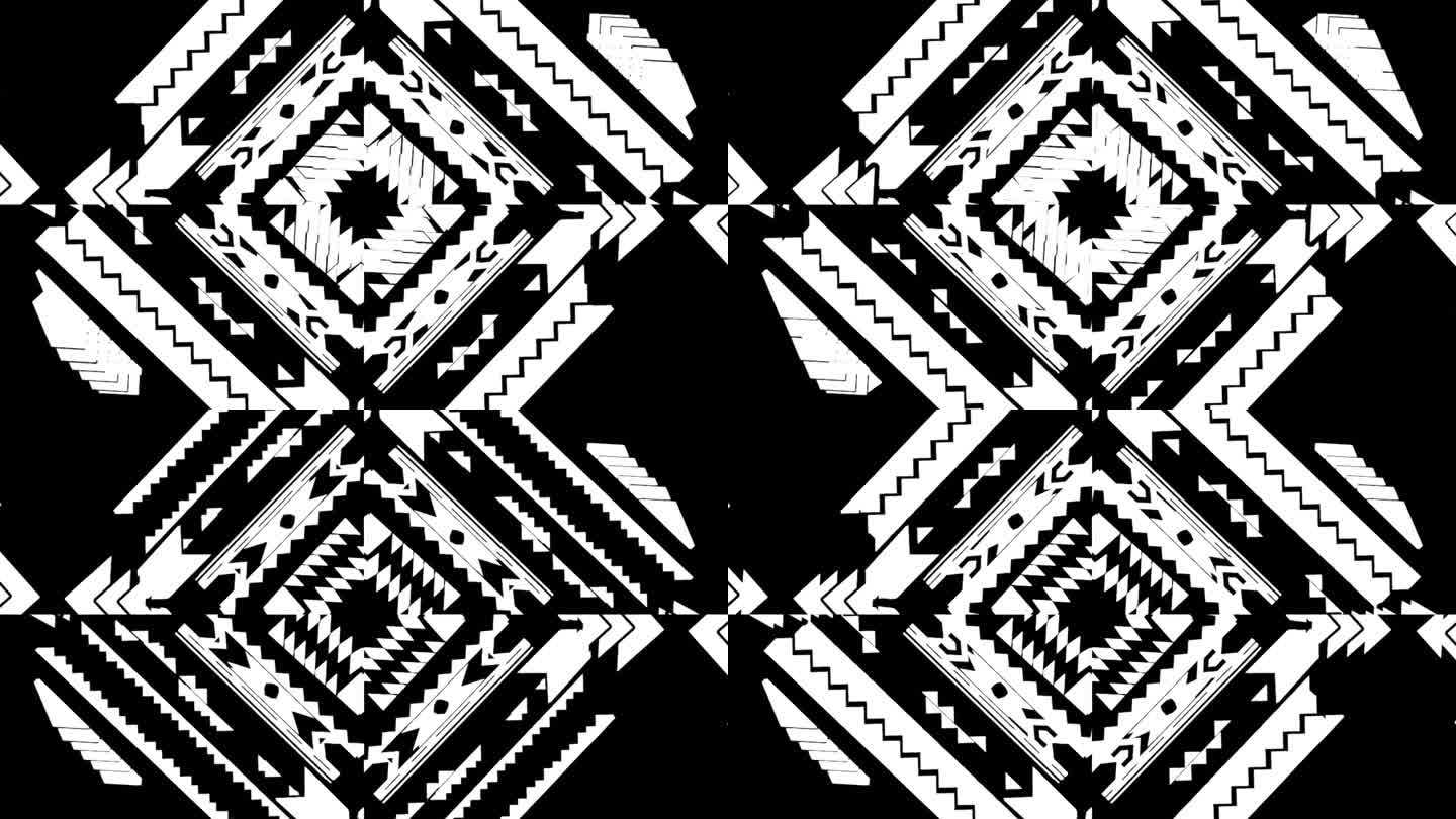 黑白几何科幻VJ背景