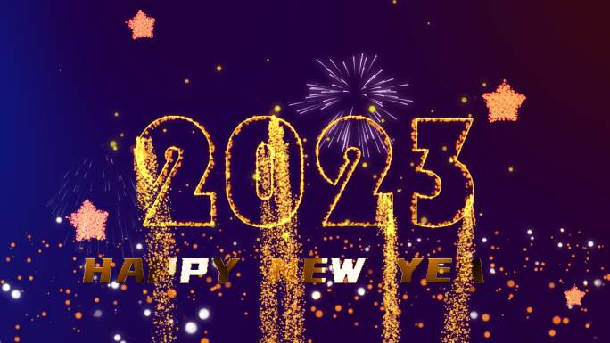 2023年新年祝福粒子特效春节AE模板