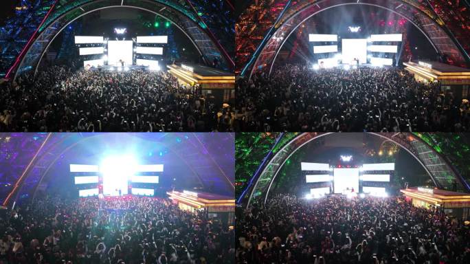深圳世界之窗跨年夜人群