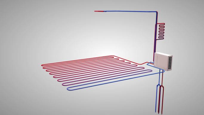 地暖供热原理三维动画