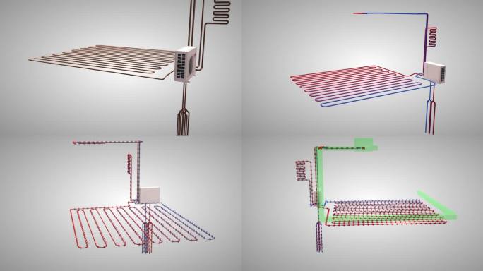 地暖供热原理三维动画