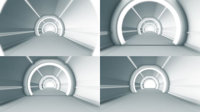 简洁圆形环形时空隧道穿梭视频素材