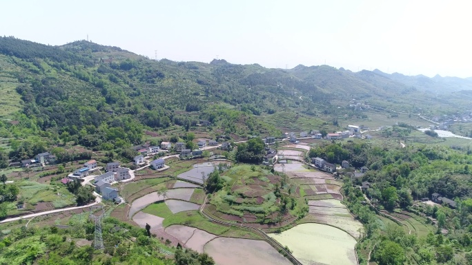 4k古镇中式园林中式建筑风景 田园