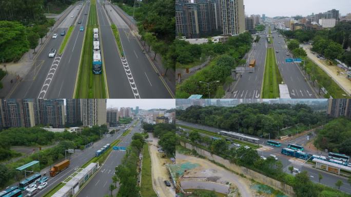 深圳交通视频龙华清湖有轨电车轨道交通