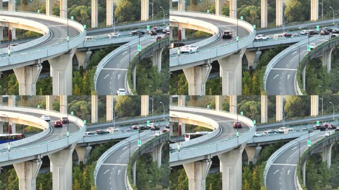 汽车在高架桥上行驶
