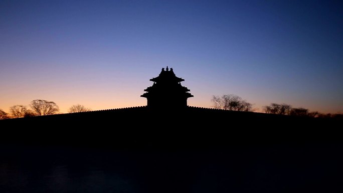 紫禁城日出角楼清晨晨曦