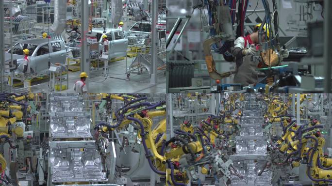 4k汽车生产汽车制造汽车工业智能生产