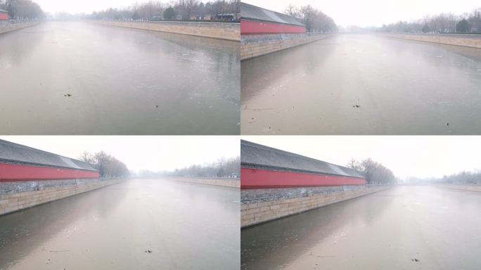 中国北京古宫附近的雾渠。