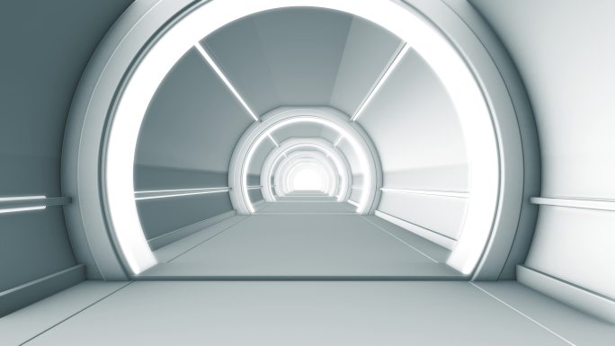 简洁黑白光影时空隧道穿梭视频素材