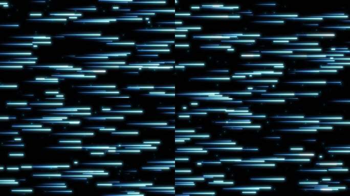 蓝色粒子流光 粒子从左到右线条