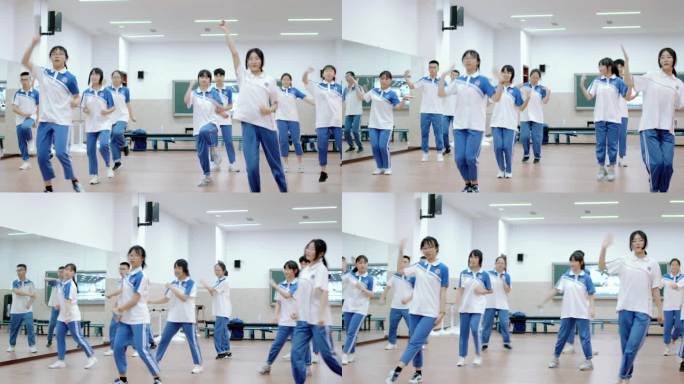 【4K】高中女生跳舞舞蹈室