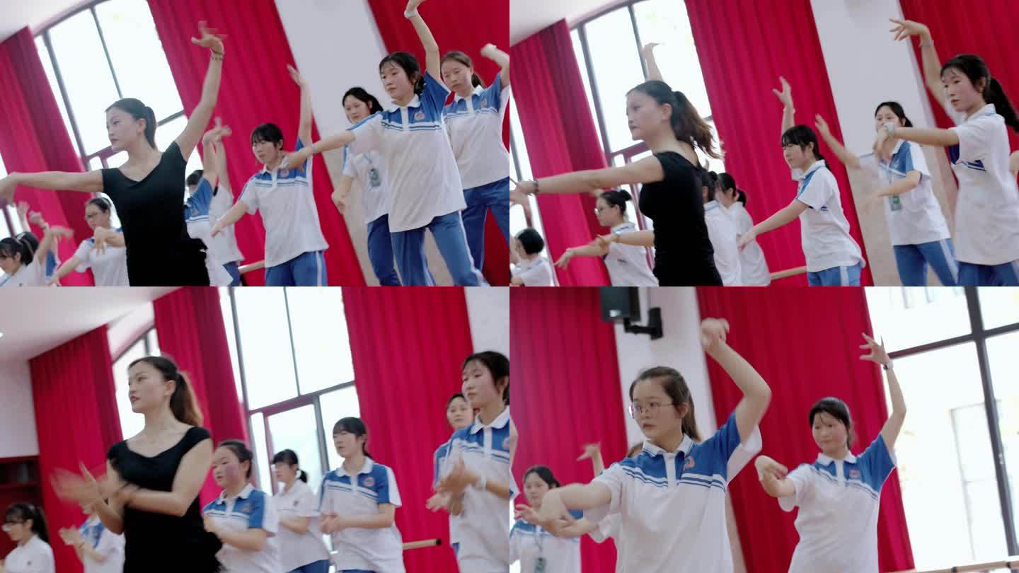 【4K】中学生学习跳舞高中生舞蹈