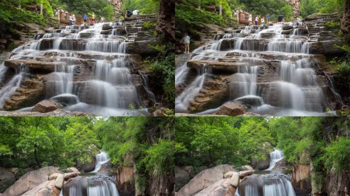 移动慢门水流延时崂山北九水