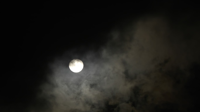 月亮和云-天空乌云遮蔽遮天蔽日月亮