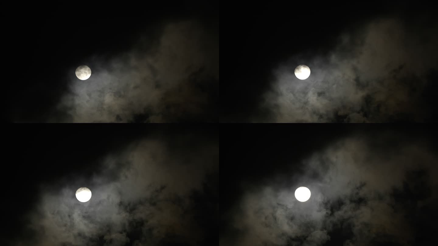 月亮和云-天空乌云遮蔽遮天蔽日月亮