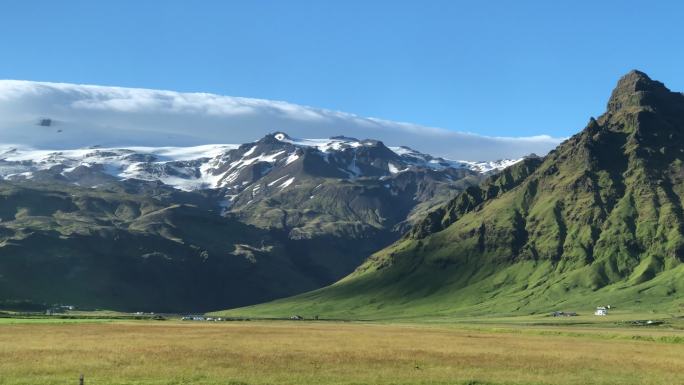 Dormant州的Eyjafjallajökull火山
