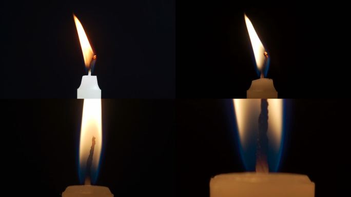 白蜡烛燃烧的蜡烛【大文件视频素材】