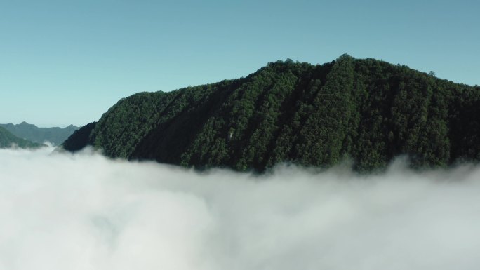 鸟瞰秦岭风景，陕西，中国。