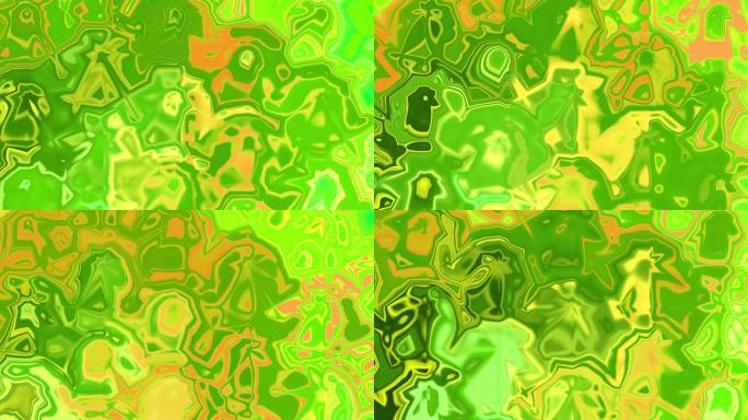 抽象的光谱多色背景，带有闪烁的不规则形状的绿色和黄色图案，非常适合创意设计