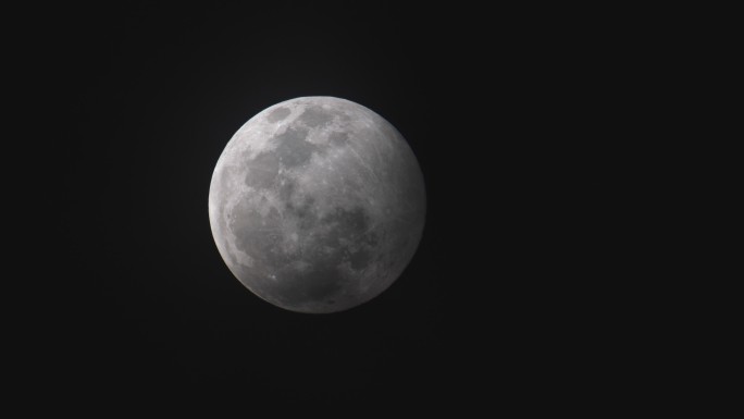 满月向上移动超级月亮特写