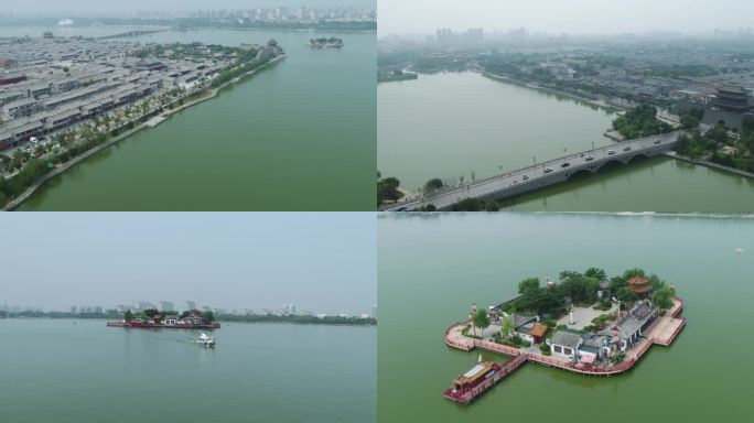聊城东昌湖4K拍摄原始素材