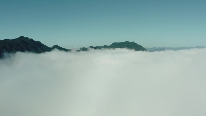 鸟瞰秦岭风景，陕西，中国。