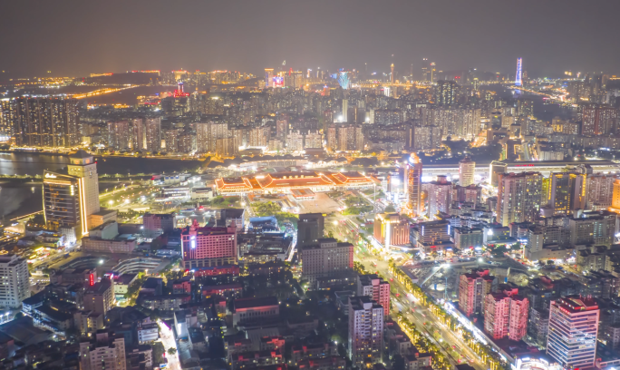 珠海拱北口岸夜景合集