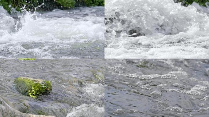 小河流水 湍急的水花