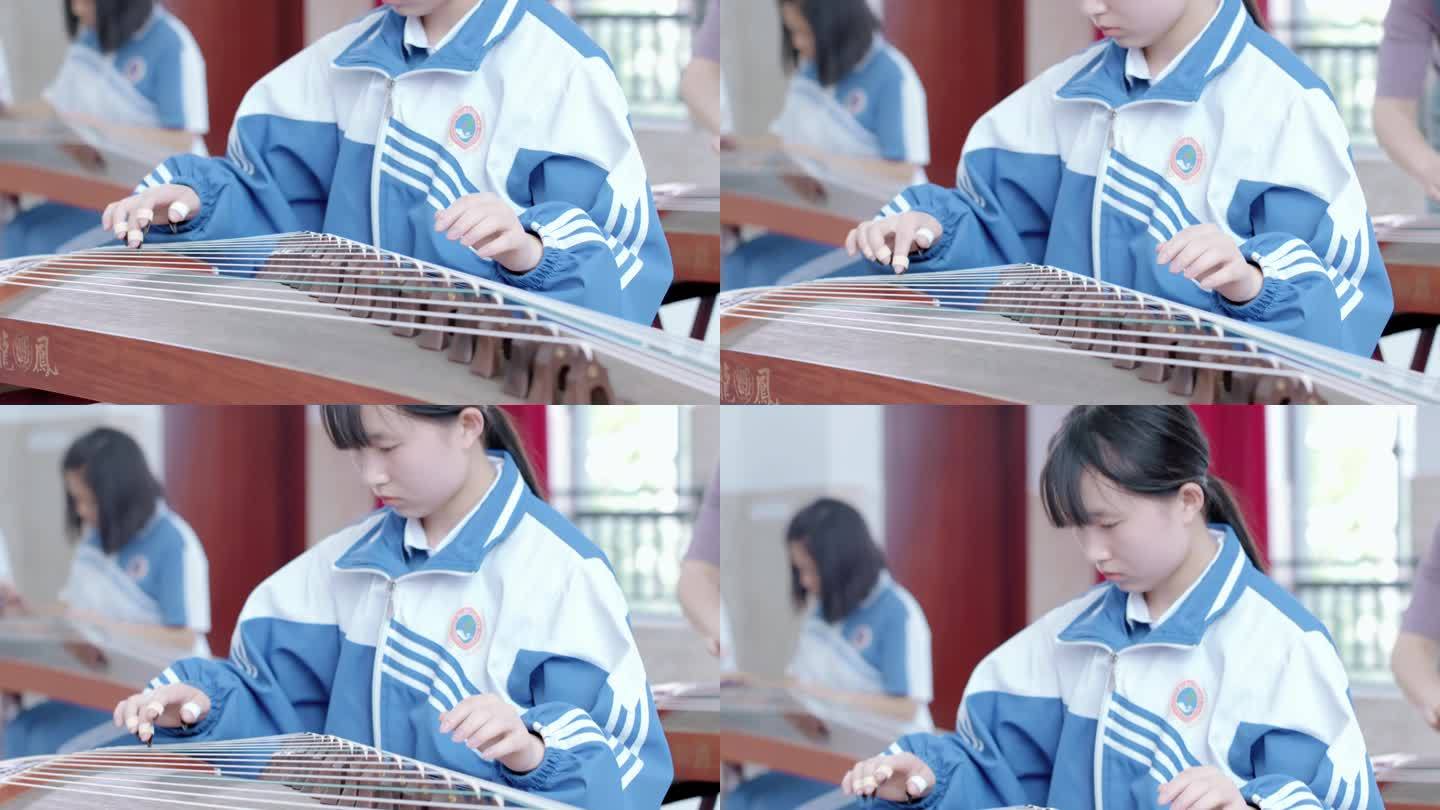 【4K】中学女生弹古筝高中生弹古筝