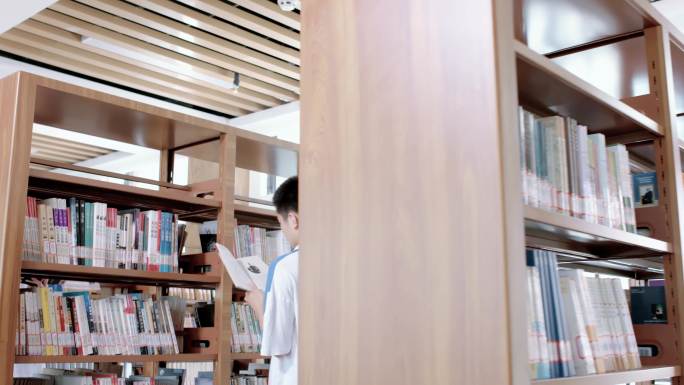 【4K】高中图书馆中学生图书馆