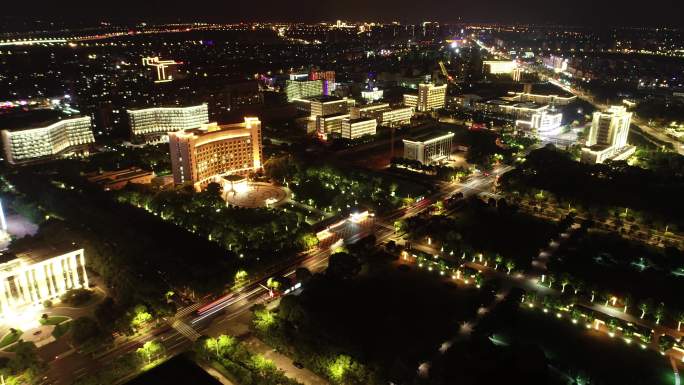 南京高淳城市夜景延时