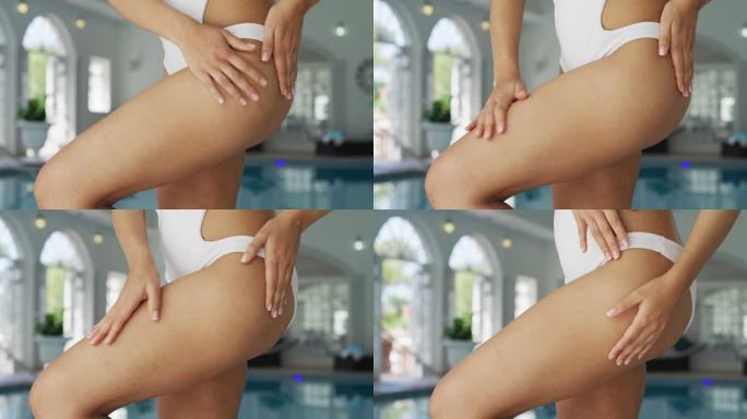 一位面目全非的女子秀大腿的4k视频片段