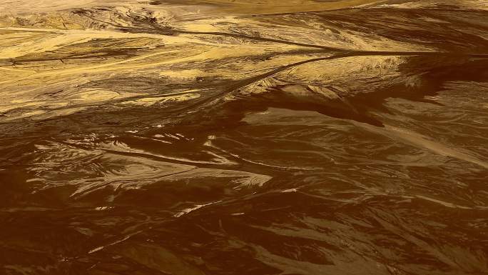 从上方看到的未来火星表面。由土壤和岩石构成的复杂图案