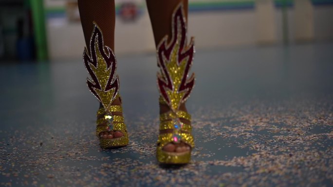 巴西女子在著名的嘉年华游行中跳桑巴舞