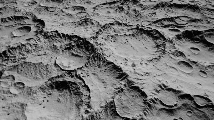 4k月球表面降落|陨石坑环形山